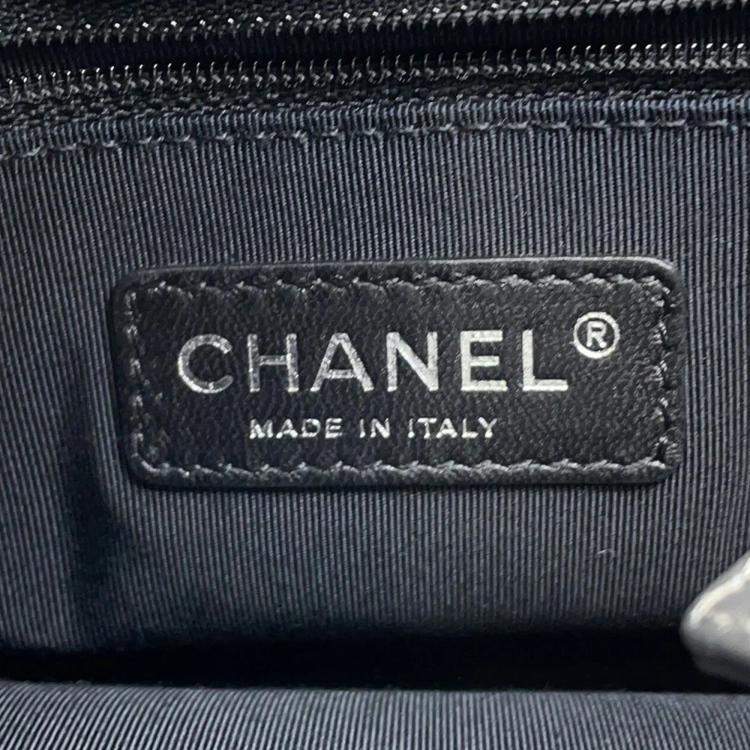 Pre Owned Chanel CC Logo Chain Me Silver Calf Leather Tote Bag 