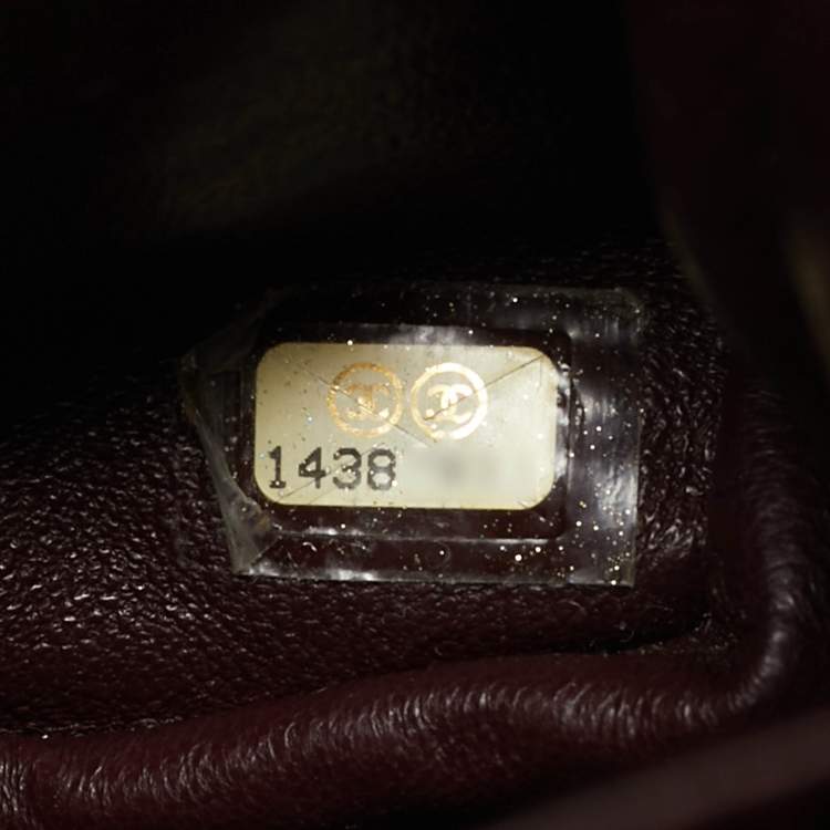 Pre Owned Chanel Black Quilted Caviar Leather Maxi Classic Double Flap Bag