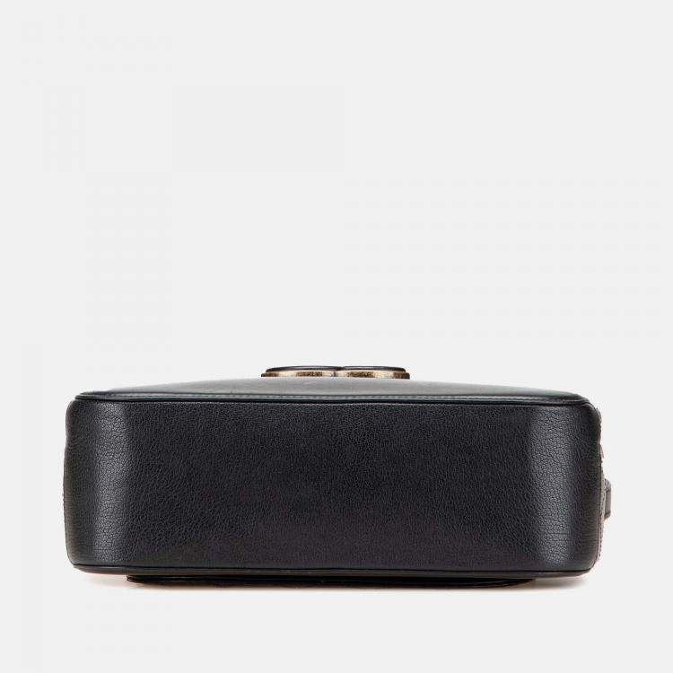 Pre Owned Chanel Black Goatskin and Quilted Calfskin Coco Curve Vanity Case