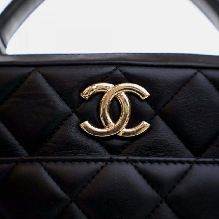 Pre Owned Chanel Trendy CC Black Calfskin Bowling Bag