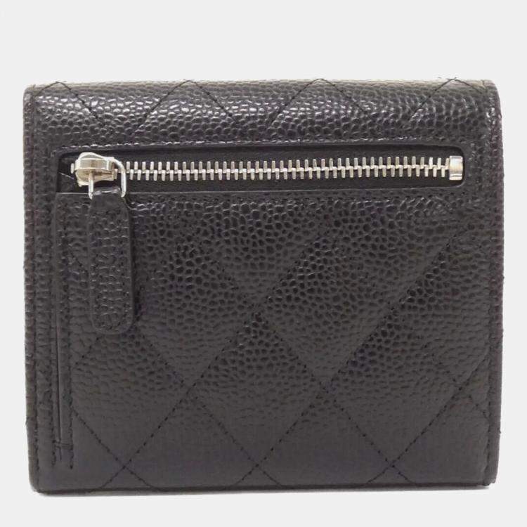 Pre Owned Chanel Classic Black Leather Wallet