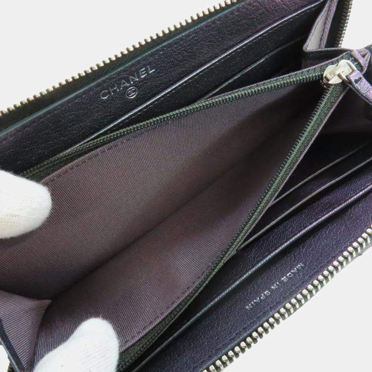 مملوكة مسبقًا Chanel Matelasse Coco Calfskin Mark Long Wallet 