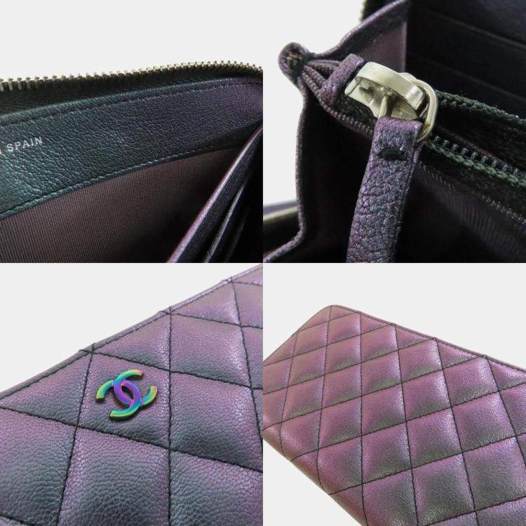 مملوكة مسبقًا Chanel Matelasse Coco Calfskin Mark Long Wallet 