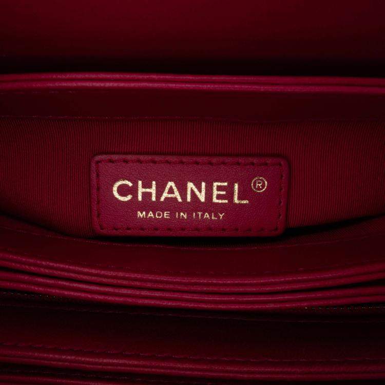 Pre Owned Chanel Pink Small Quilted Lambskin Citizen Chic Flap