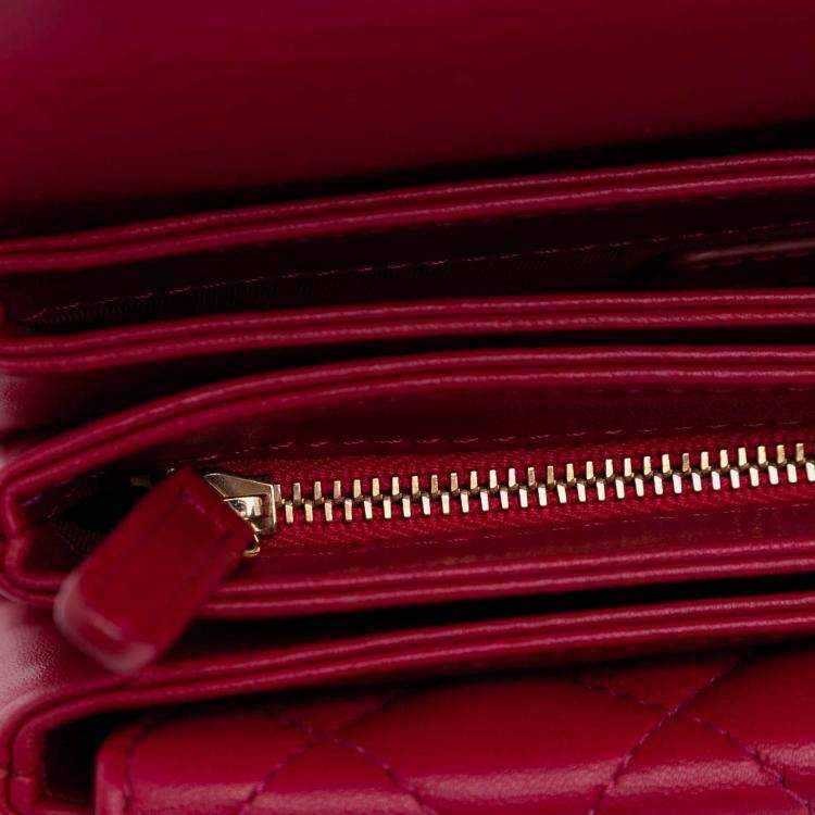 Pre Owned Chanel Pink Small Quilted Lambskin Citizen Chic Flap