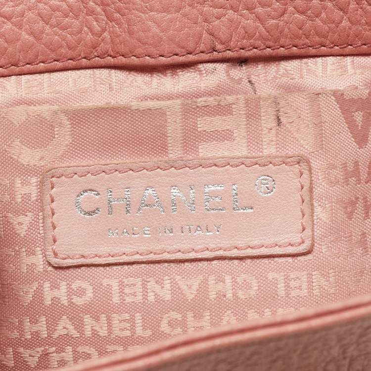 Pre Owned Chanel Coral Pink Leather Mademoiselle Flap Bag