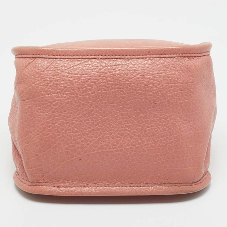 Pre Owned Chanel Coral Pink Leather Mademoiselle Flap Bag