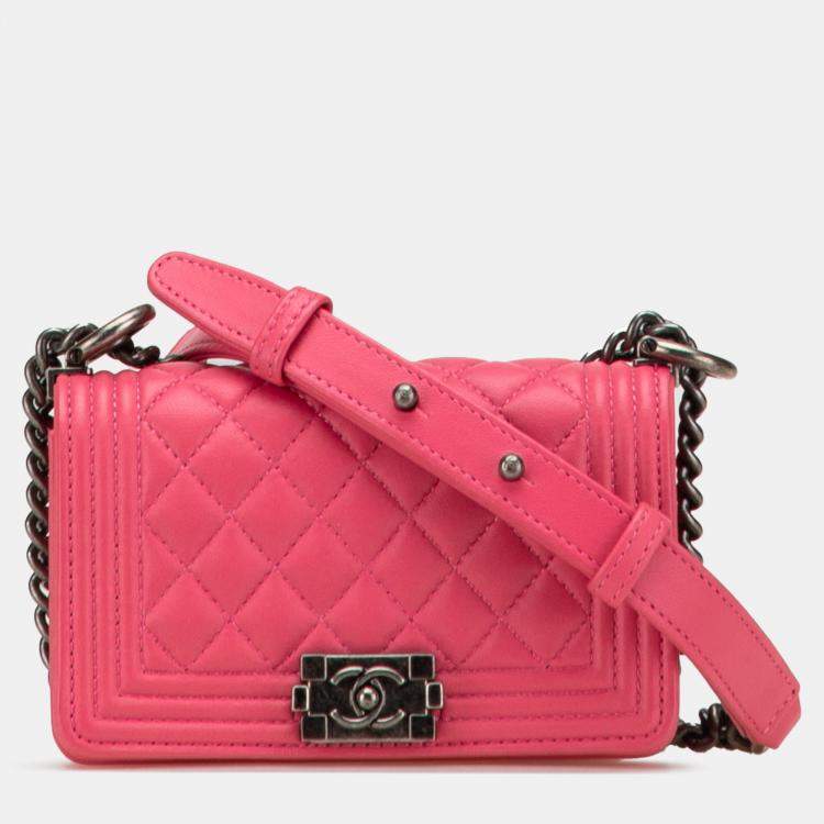 Pre Owned Chanel Multicolor Chanel Limited Edition Success Story Quilted Lambskin Trunk Set of 4 Mini Bags