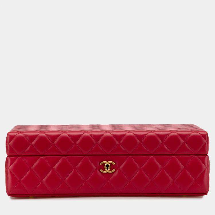 Pre Owned Chanel Multicolor Chanel Limited Edition Success Story Quilted Lambskin Trunk Set of 4 Mini Bags
