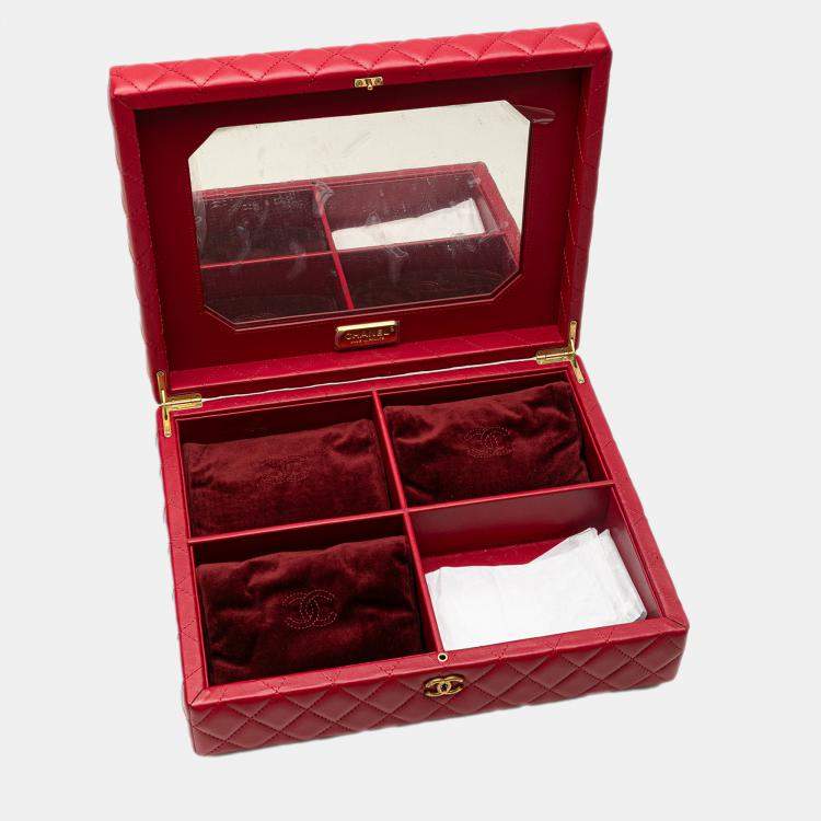 Pre Owned Chanel Multicolor Chanel Limited Edition Success Story Quilted Lambskin Trunk Set of 4 Mini Bags