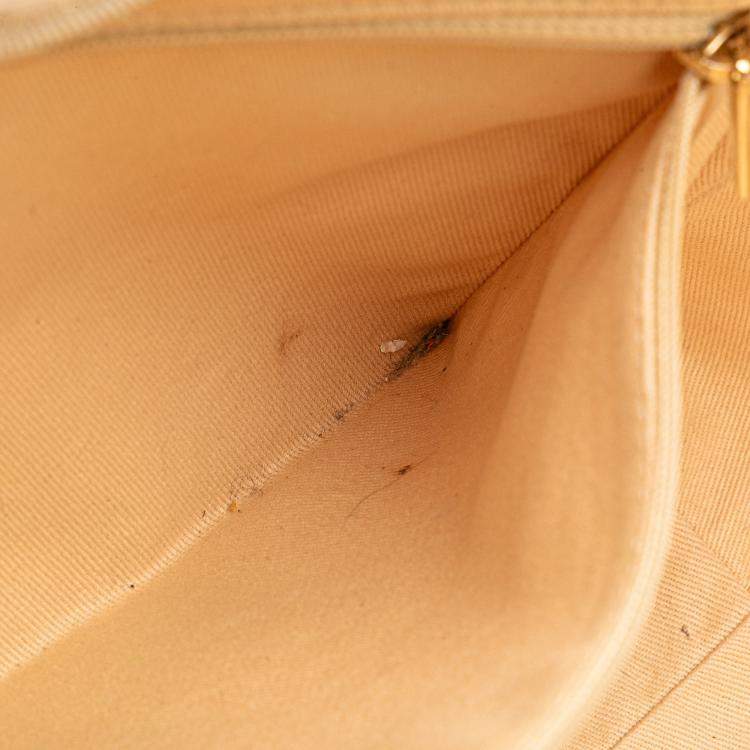 Pre Owned Chanel Cream Small Lurex Boucle Deauville Tote