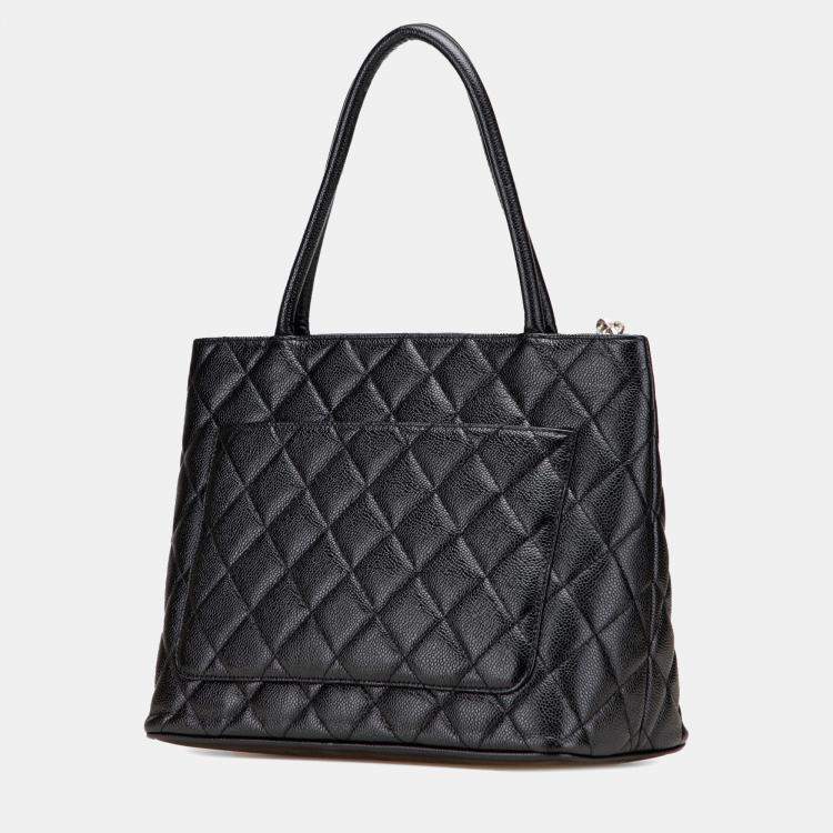 Pre Owned Chanel Black Caviar Medallion Tote