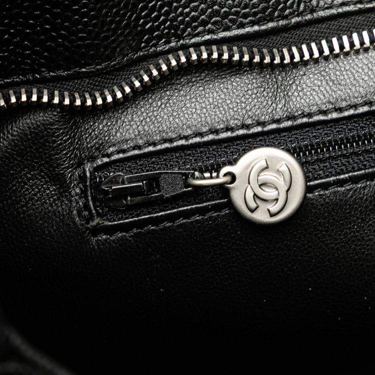 Pre Owned Chanel Black Caviar Medallion Tote