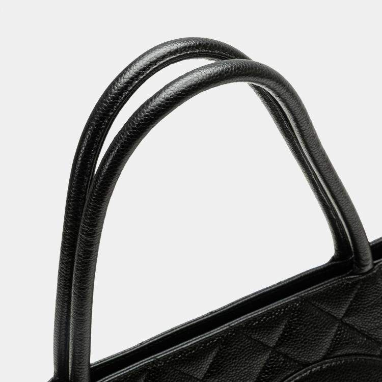 Pre Owned Chanel Black Caviar Medallion Tote