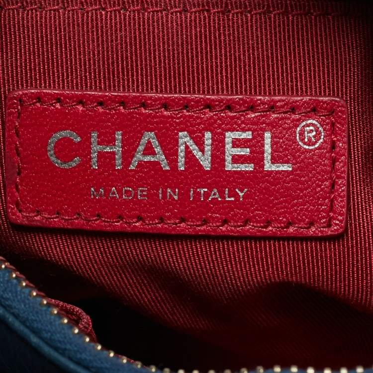 Pre Owned Chanel Blue Quilted Leather Small Gabrielle Shoulder Bag