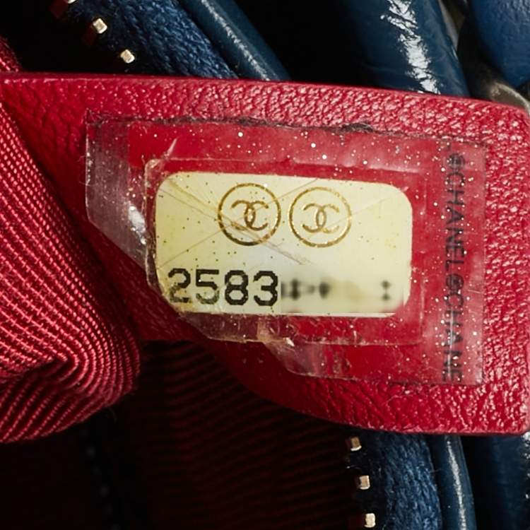 Pre Owned Chanel Blue Quilted Leather Small Gabrielle Shoulder Bag