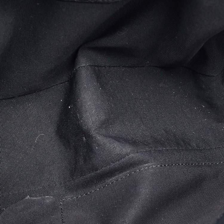 Pre Owned Chanel Black Woven Leather New Medium Classic Reverso Boy Flap Bag