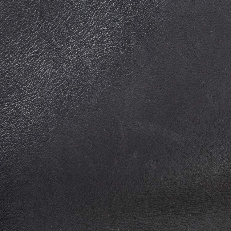 Pre Owned Chanel Black Woven Leather New Medium Classic Reverso Boy Flap Bag