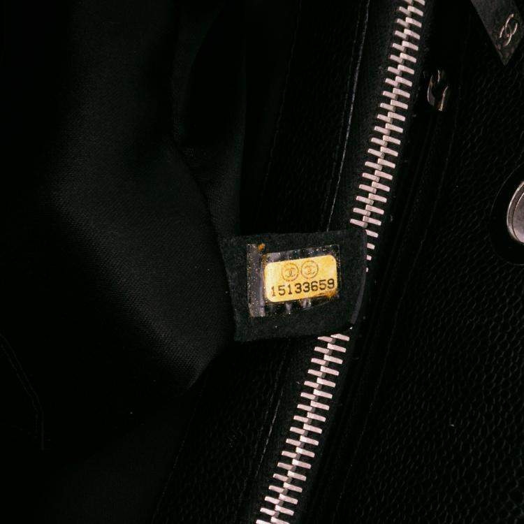 Pre Owned Chanel Black Caviar Grand Shopping Tote