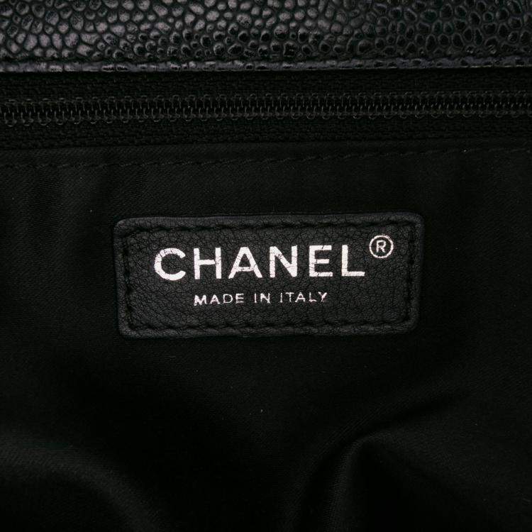 Pre Owned Chanel Black Caviar Grand Shopping Tote