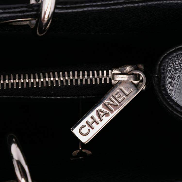 Pre Owned Chanel Black Caviar Grand Shopping Tote