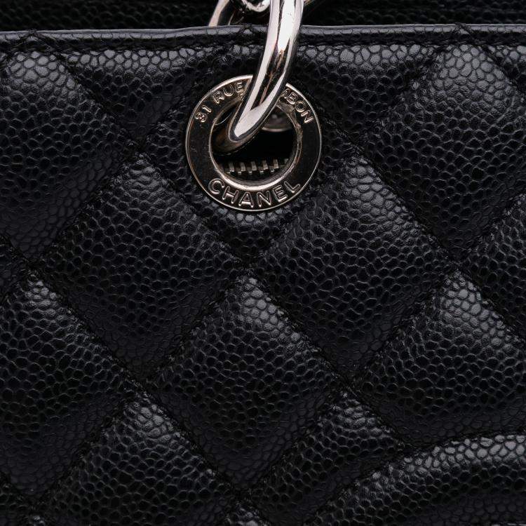 Pre Owned Chanel Black Caviar Grand Shopping Tote