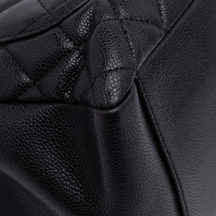 Pre Owned Chanel Black Caviar Grand Shopping Tote