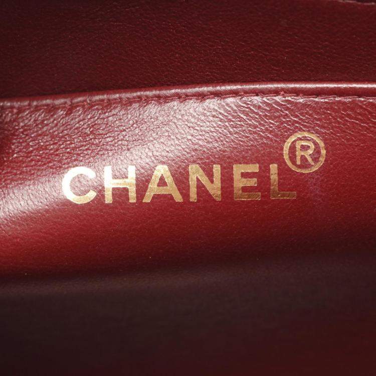 Pre Owned Chanel Black Lambskin Chain Shoulder Bag