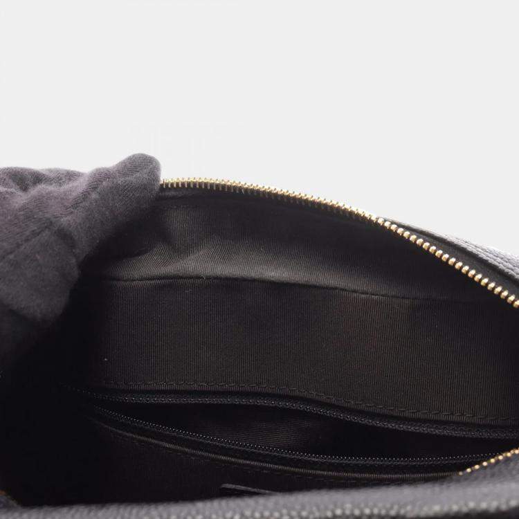 Pre Owned Chanel CC Black Grained Calfskin Bowling Bag