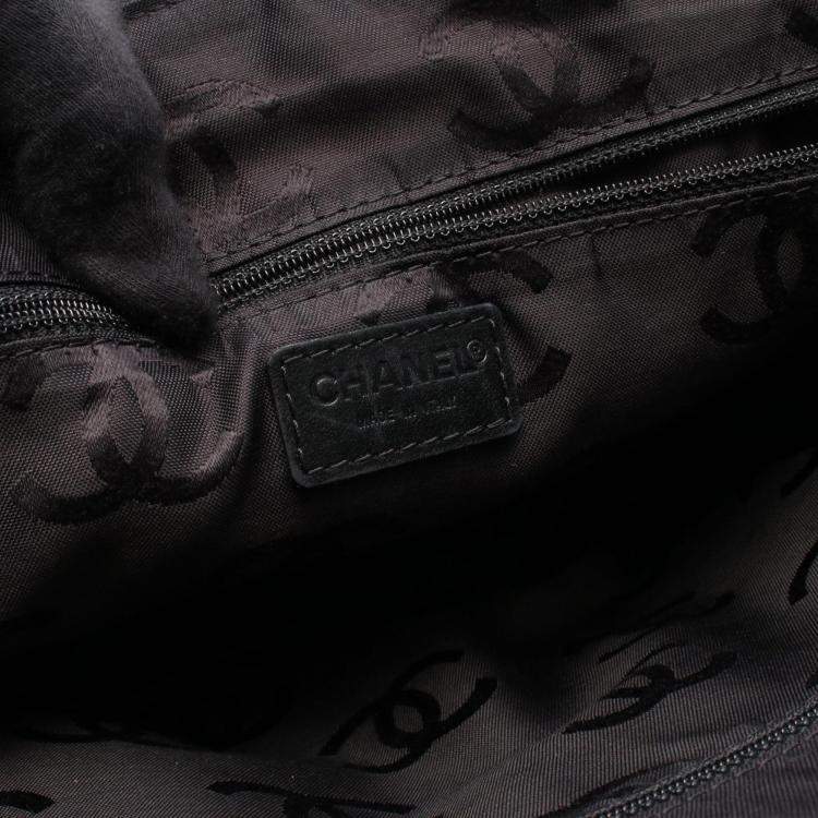 Pre Owned Chanel CC Tassel Black Suede Shoulder Bag