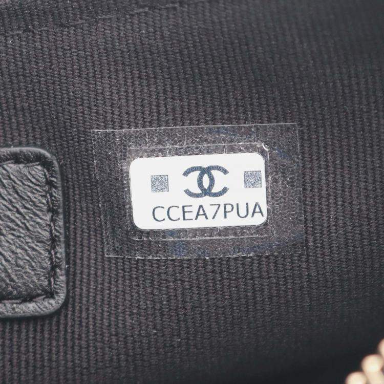 Pre Owned Chanel CC Black Fabric Hobo Bag