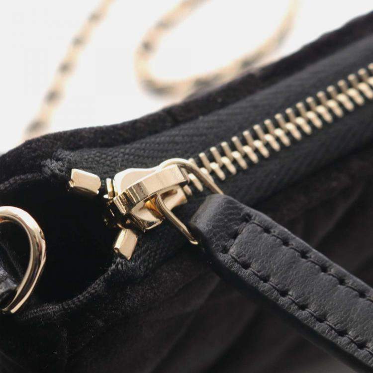 Pre Owned Chanel CC Black Fabric Hobo Bag