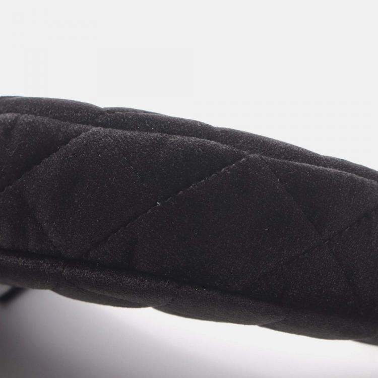 Pre Owned Chanel CC Black Fabric Hobo Bag