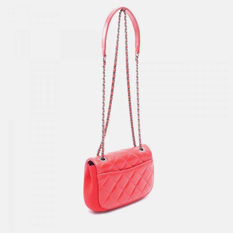 Pre Owned Chanel Paris Salzburg Red Quilted Leather Flap Shoulder Bag