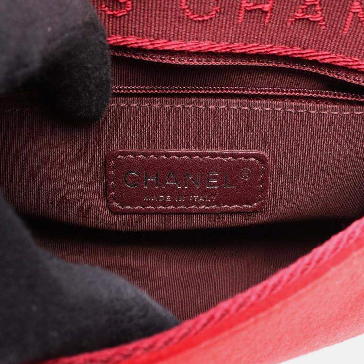 Pre Owned Chanel Paris Salzburg Red Quilted Leather Flap Shoulder Bag