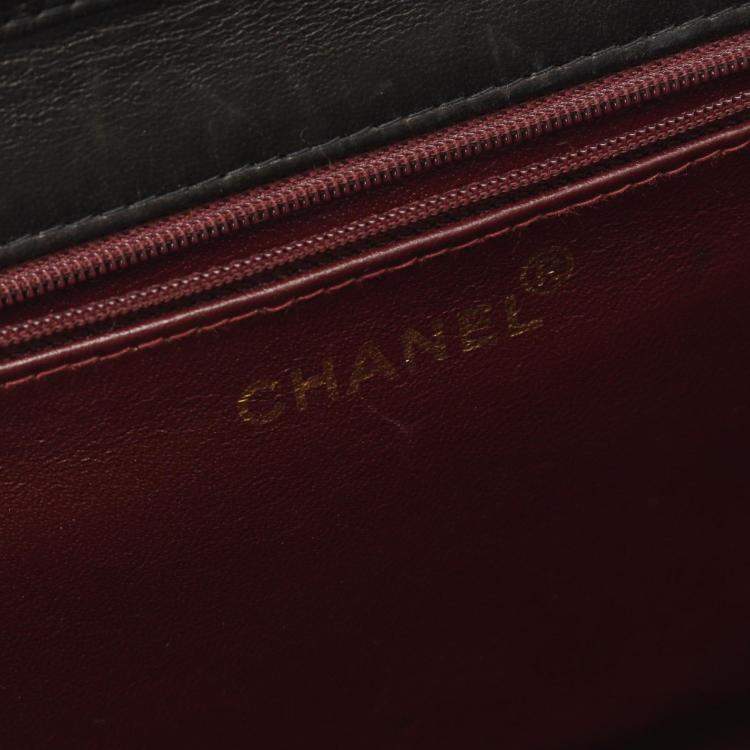 Pre Owned Chanel Single Flap Black Leather CC Shoulder Bag