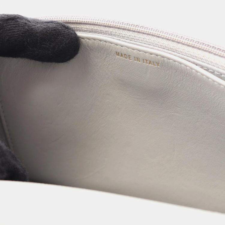 Pre Owned Chanel Classic Gray Leather Wallet on Chain