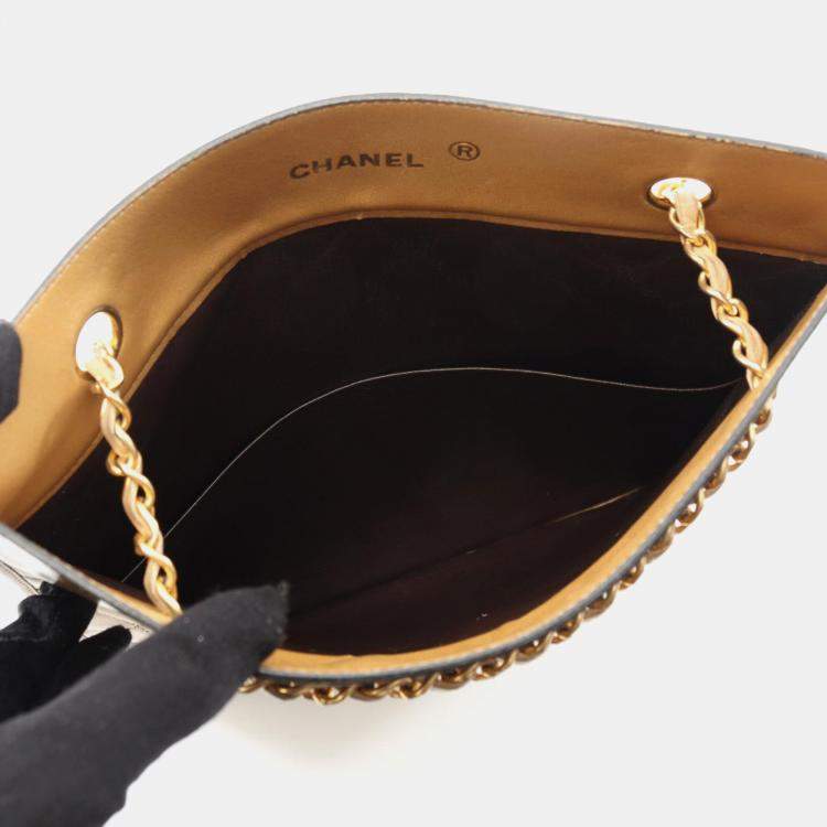 Pre Owned Chanel CC Beige Lambskin Tote Bag