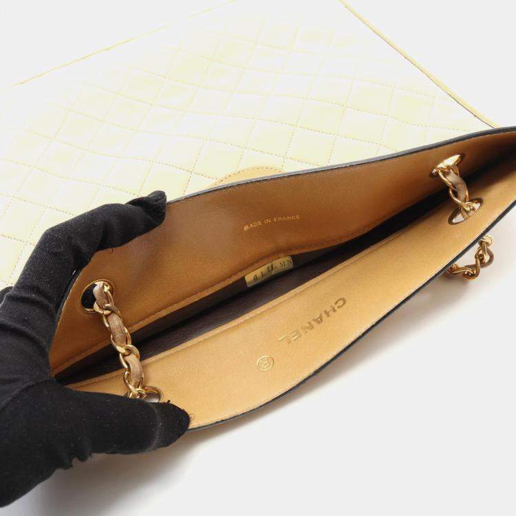 Pre Owned Chanel CC Beige Lambskin Tote Bag