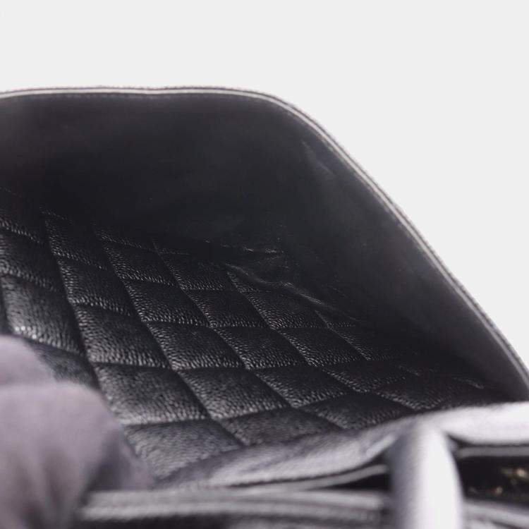 Pre Owned Chanel Medallion Black Leather Tote Bag