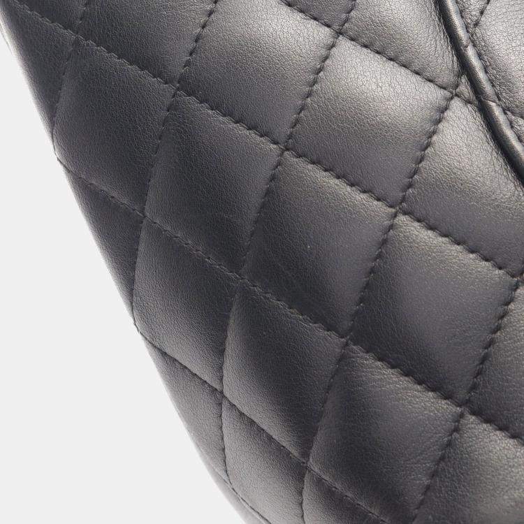 Pre Owned Chanel Cambon Ligne Large Black Patent Leather Tote Bag