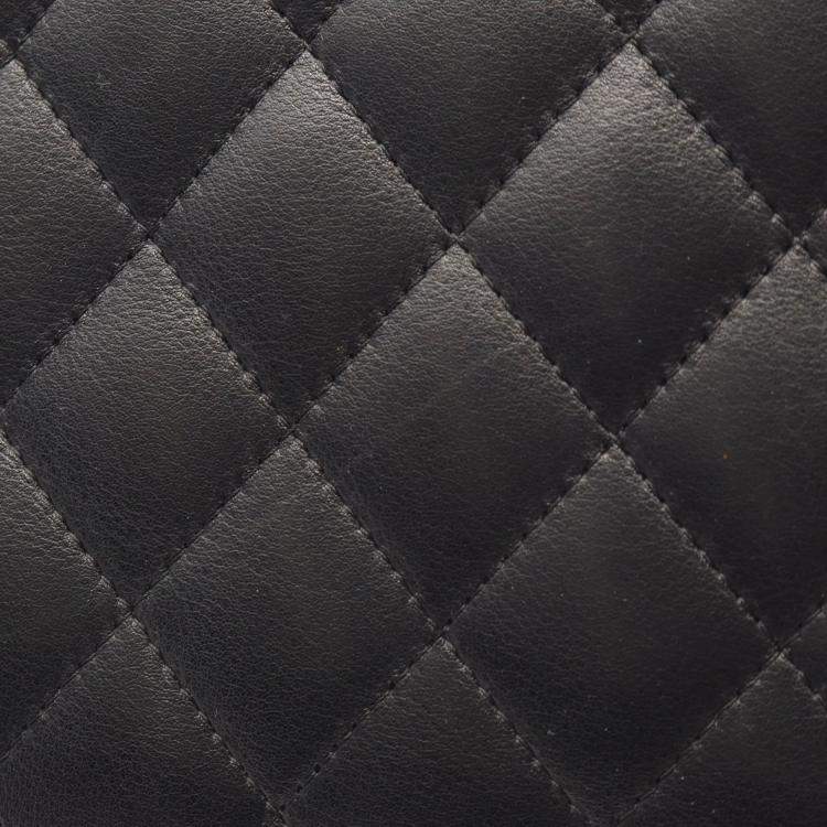 Pre Owned Chanel Cambon Ligne Large Black Patent Leather Tote Bag