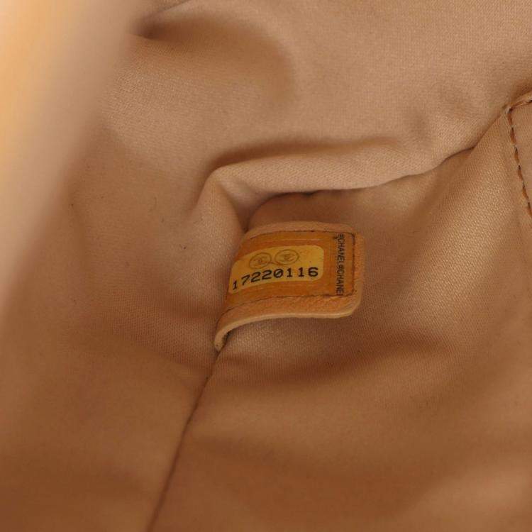 Pre Owned Chanel Grand Shopper Beige Calfskin Chain Tote Bag