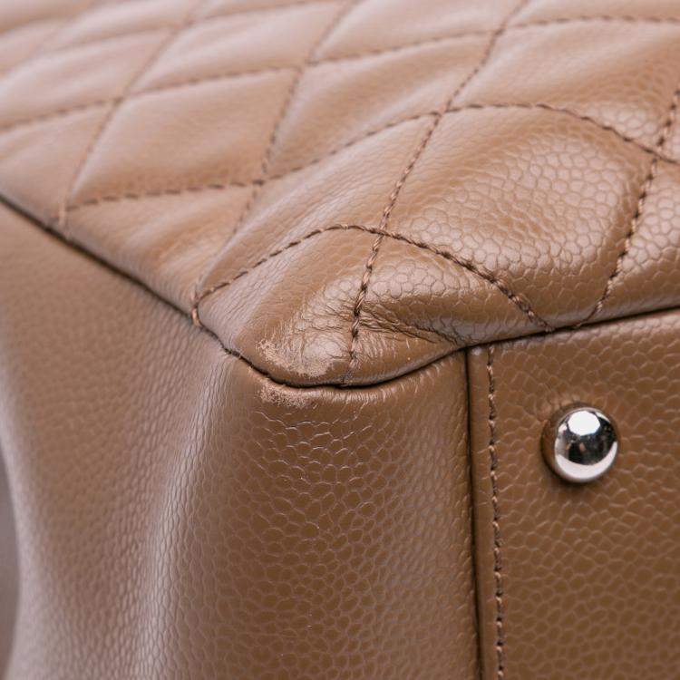 Pre Owned Chanel Brown Caviar Grand Shopping Tote XL
