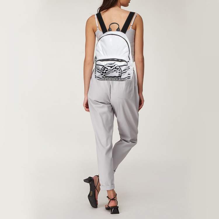 Pre Owned Chanel White Vinyl La Pausa Bay Backpack