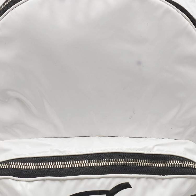Pre Owned Chanel White Vinyl La Pausa Bay Backpack