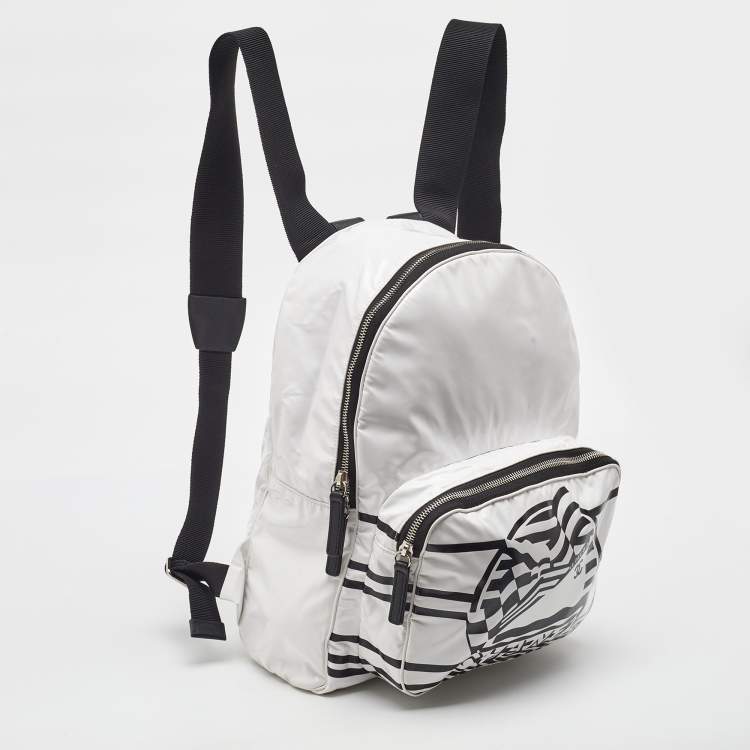 Pre Owned Chanel White Vinyl La Pausa Bay Backpack