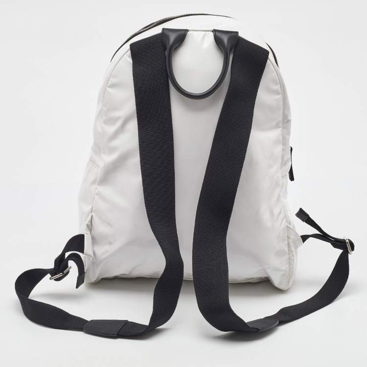 Pre Owned Chanel White Vinyl La Pausa Bay Backpack