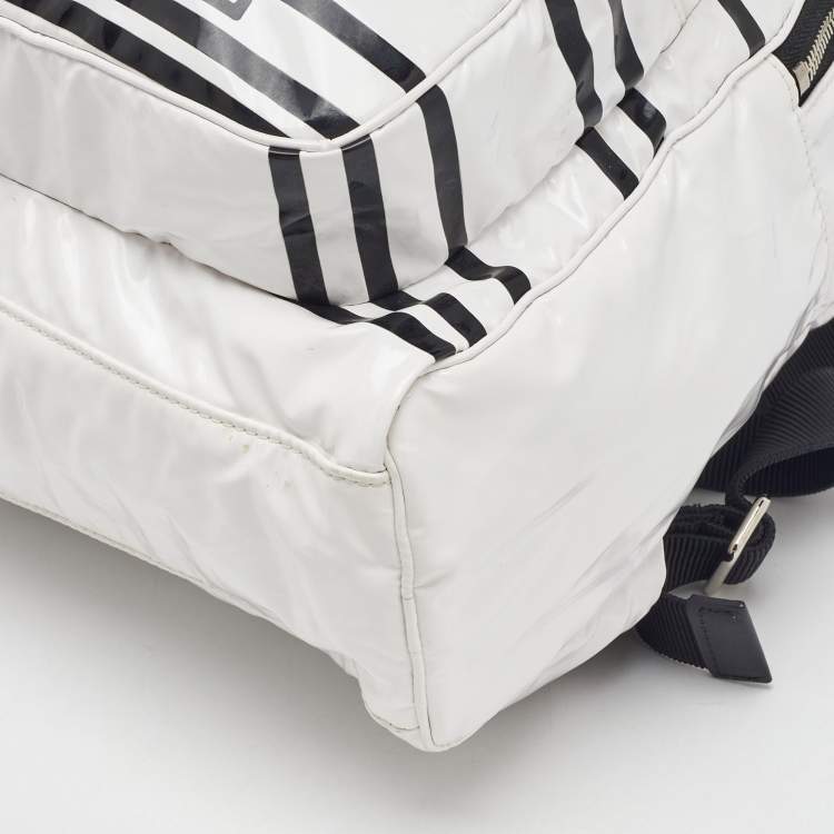 Pre Owned Chanel White Vinyl La Pausa Bay Backpack