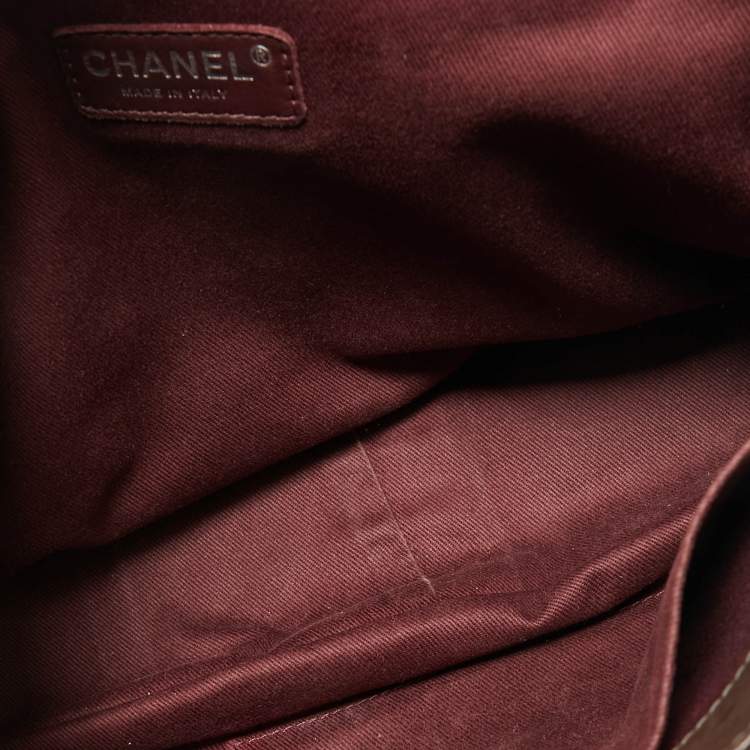 Pre Owned Chanel Dark Brown Quilted Leather Istanbul Accordion Flap Bag